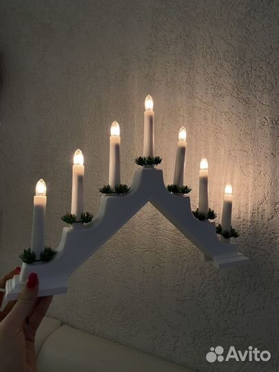 Новогодний подарок горка свечки светильник