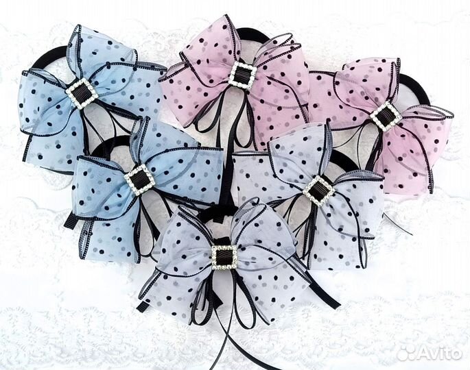Банты в горошек