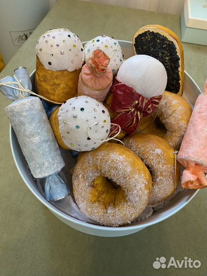 Ватные елочные игрушки