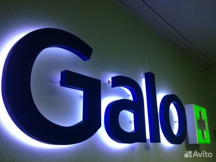 Объемные световые буквы, светодиодная вывеска