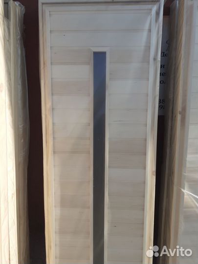 Двери для бани из липы и сосны