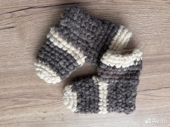 Носки шерстяные вязаные