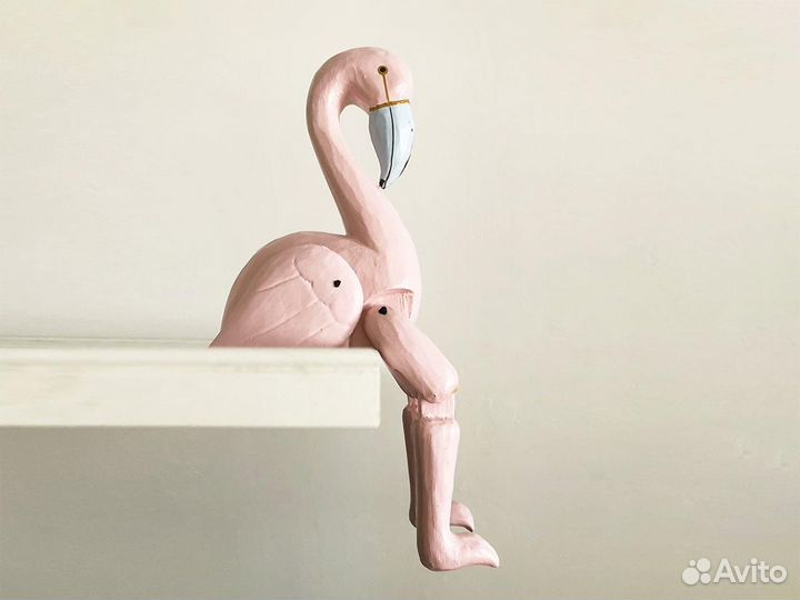 Деревянная фигурка Фламинго