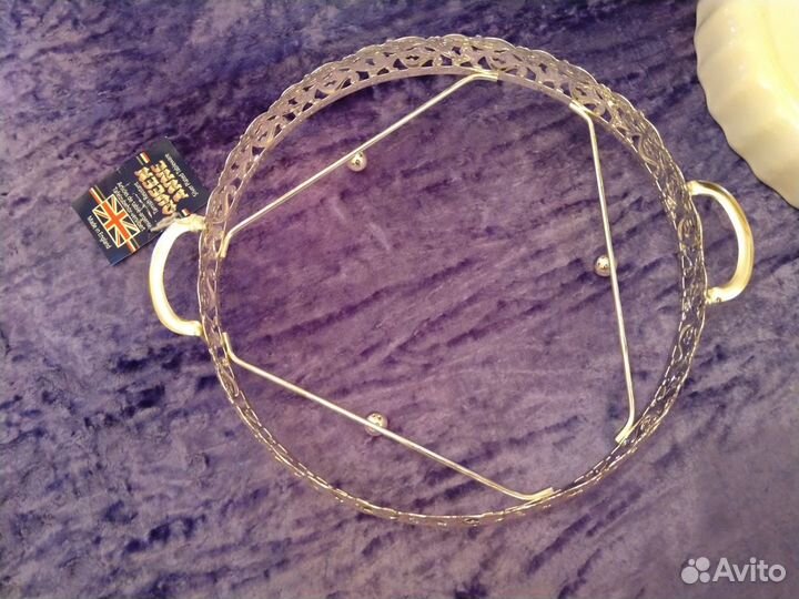 Блюдо для запекания в посеребренной подставке