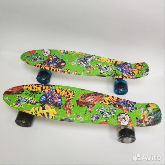Пениборд детский скейт с принтом