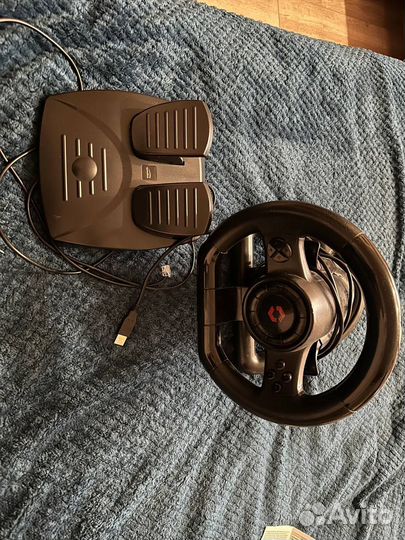 Игровой руль с педалями для пк