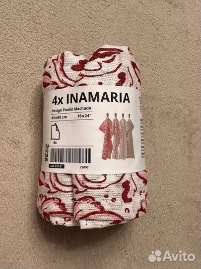 Кухонные полотенца IKEA inamaria комплект 4 шт