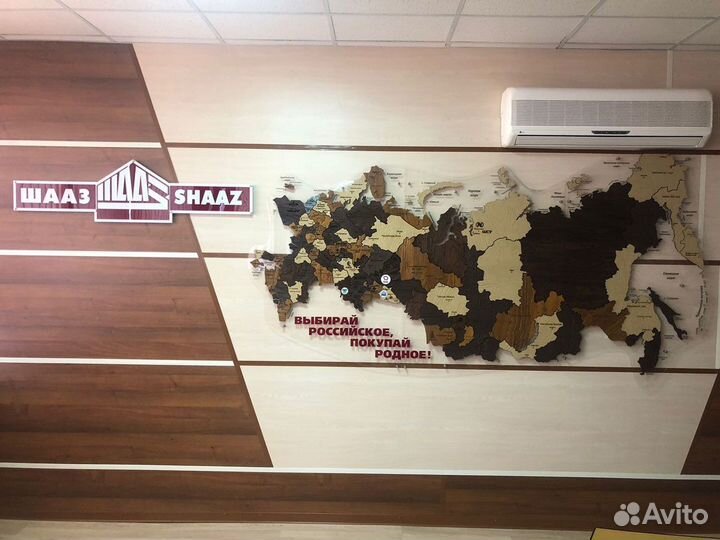 Фактурная карта России из дерева, Александров