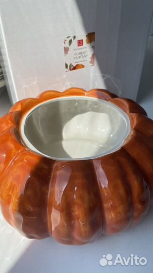 Керамическая посуда в виде тыквы