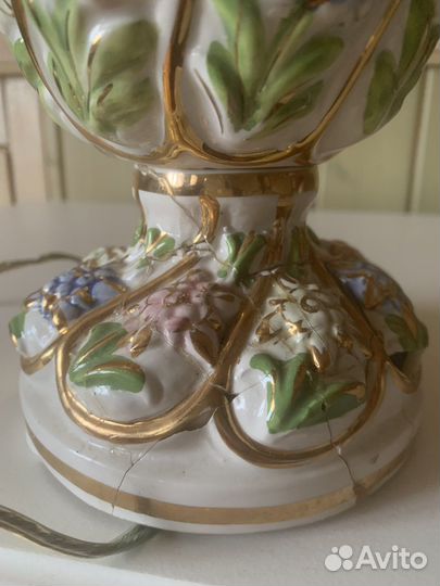 Лампа настольная старинная