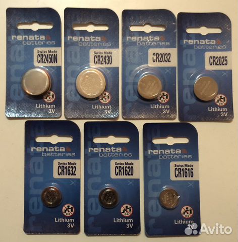 Литиевые батарейки renata