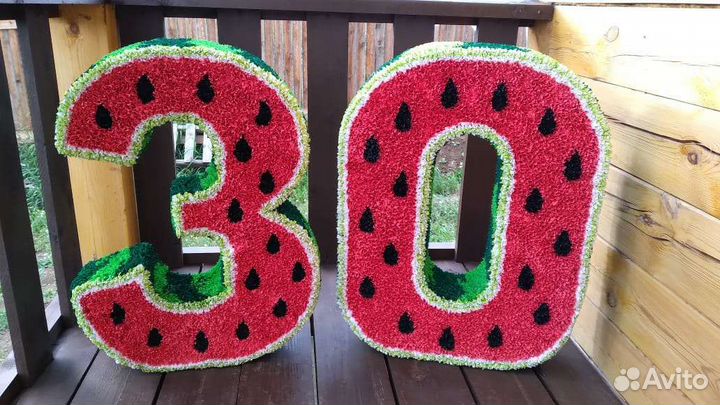 Объемные цифры 30