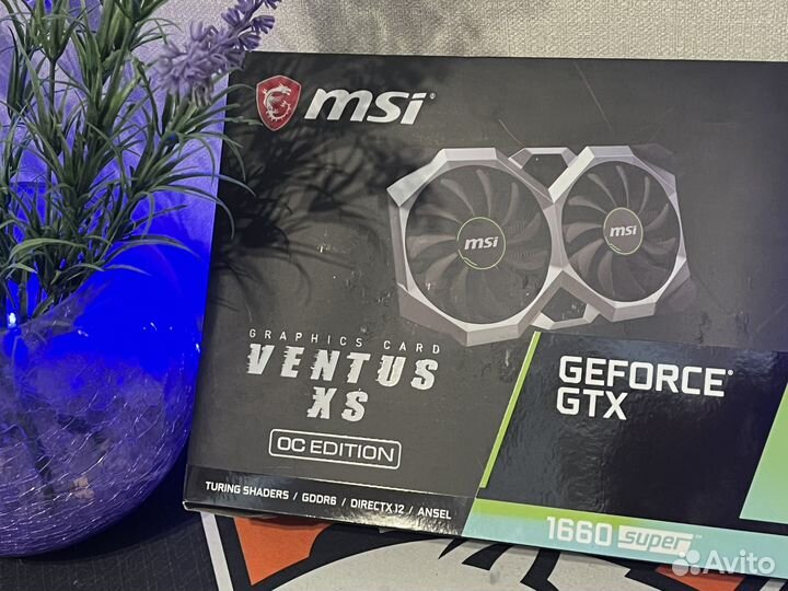 Видеокарта GTX 1660 Super Msi Ventus 6GB