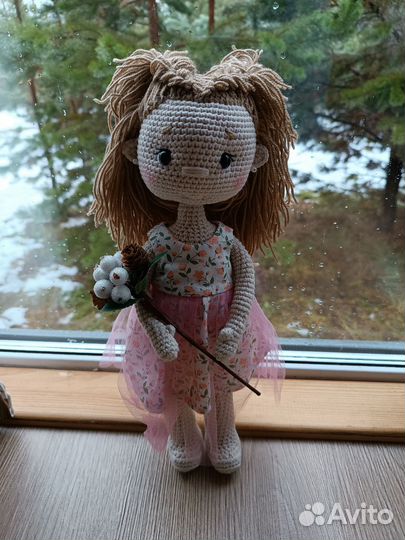 Кукла вязанная, амигуруми,ручная работа