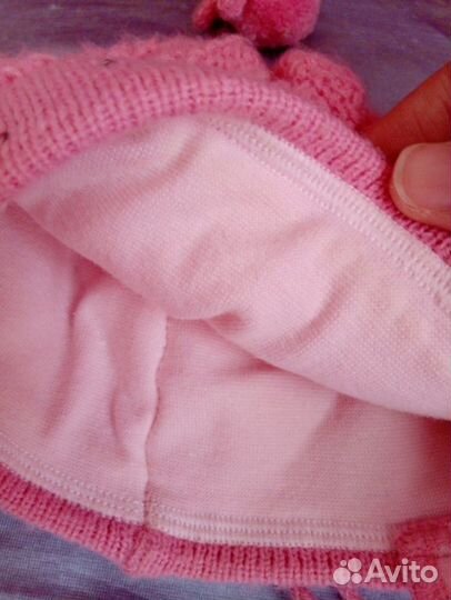 Шапочка демисезонная на девочку