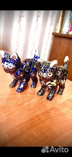 Клуазоне две кошечки