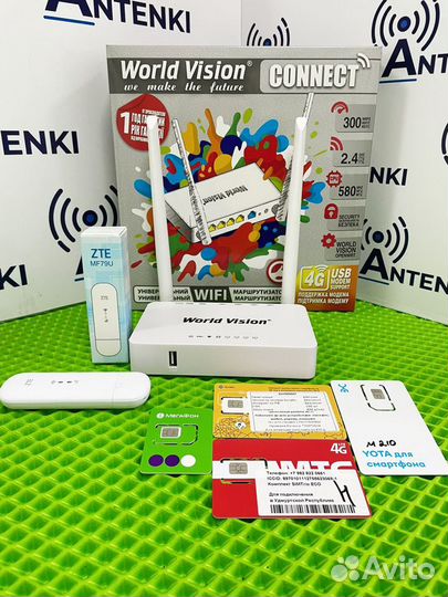 Комплект Роутер ZBT 1626+ модем