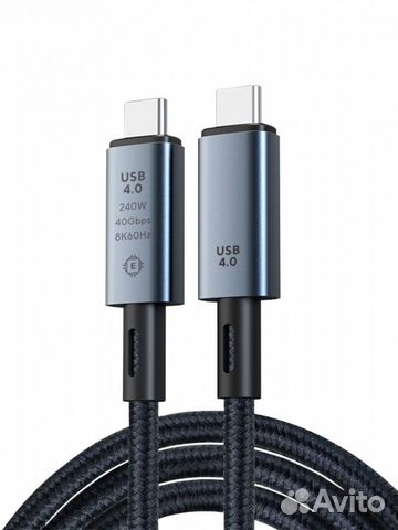 Кабель USB4 type-C, 240 Вт, USB 4.0, 40 Гбит/с, 8K