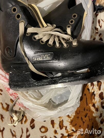 Коньки salvo хоккейные цельнолитые