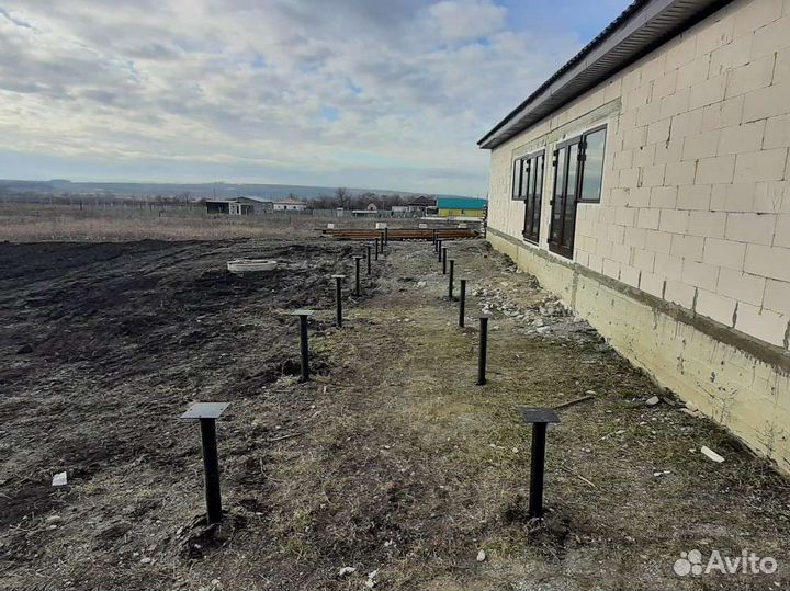 Винтовые сваи под ключ установка