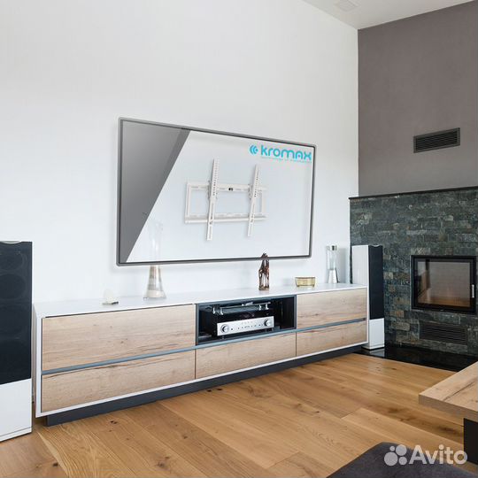 Наклонный кронштейн для тв Kromax Ideal-4 white