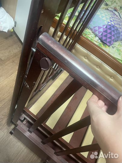 Детская кровать с 2- матрасами