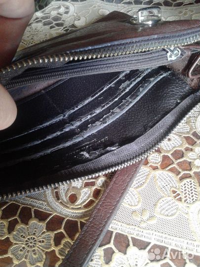 Барсетка кожаная мужская