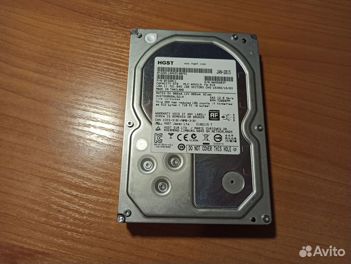 Жёсткий диск Hgst 0F22811 SAS 6Tb