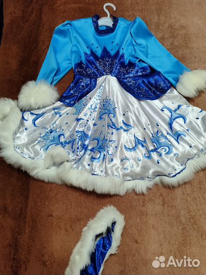 Костюм снегурочки(ручная работа)