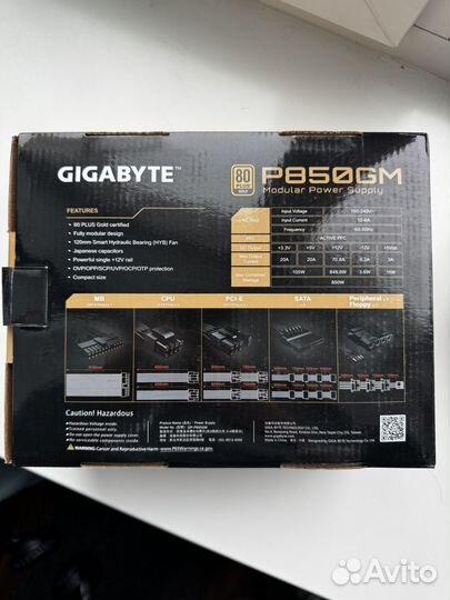 Блок питания Gigabyte p850gm 80 plus gold