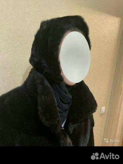 Капор/ женский снуд с мехом/ капюшон меховой женск