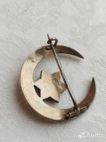 Брошь гранатовая, серебро. антик