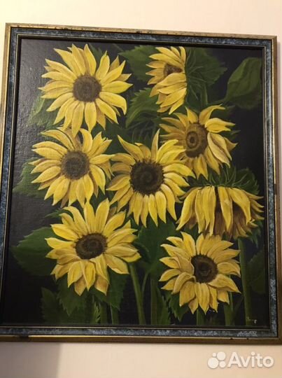 Картина маслом Подсолнухи