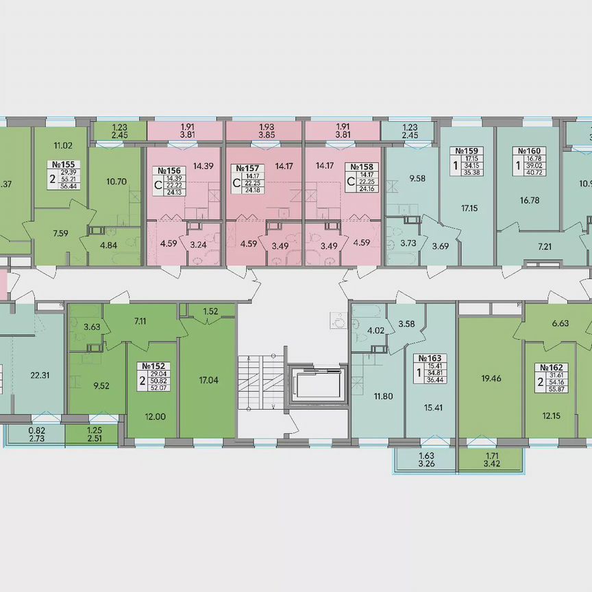 1-к. квартира, 43,6 м², 7/8 эт.