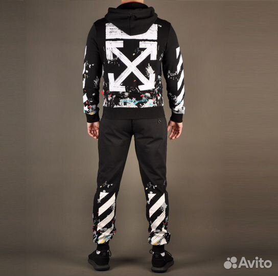 Спортивный прогулочный утепленный костюм Off White