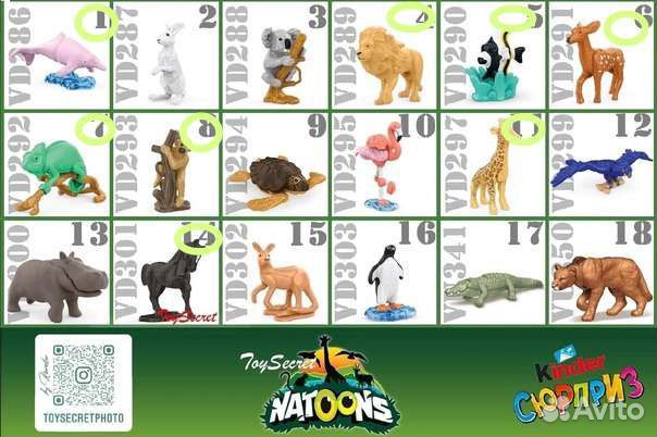 Игрушки Kinder Natoons - 2022, 2021