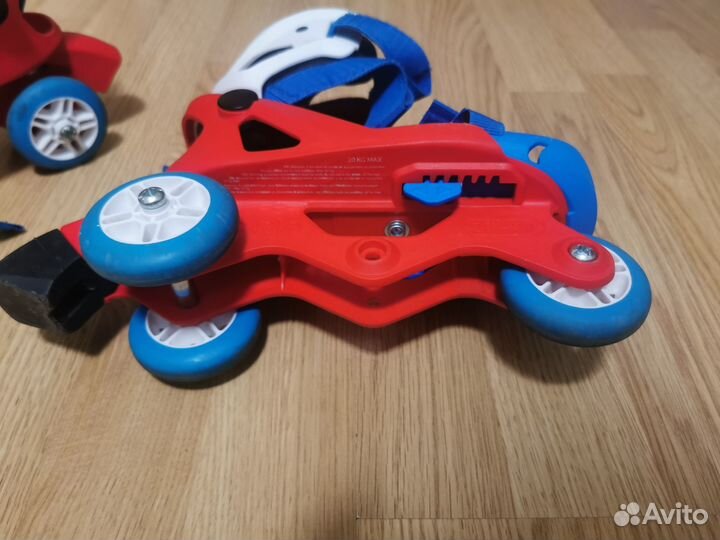 Детские раздвижные ролики на обувь 28 -30 с налоко