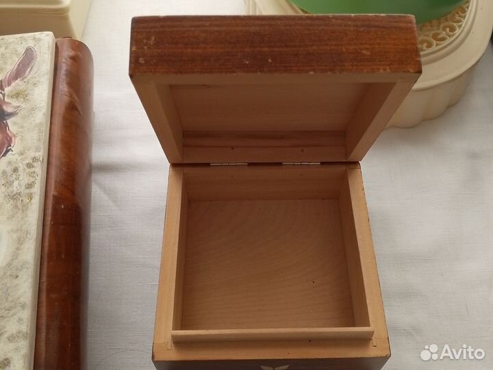 Шкатулки винтаж, дерево, карболит, декупаж