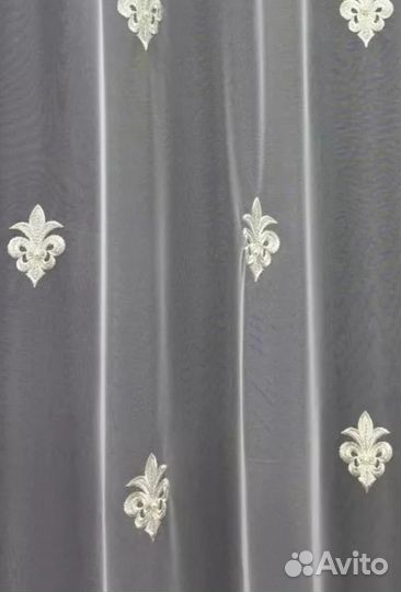 Тюль с вышивкой