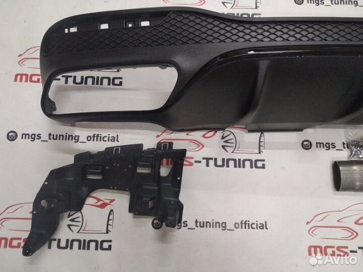 Диффузор черный Mercedes GLE 63 AMG w166