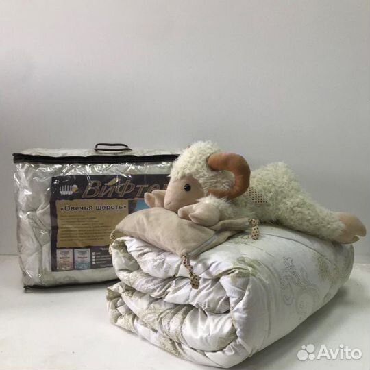 Одеяло зимнее овечья шерсть плотность 400 г/кв.м