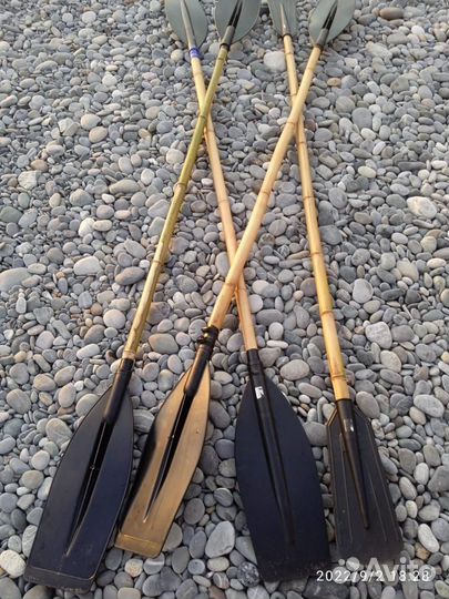 Весло бамбуковое, двойное, байдарочное