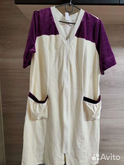 Халат велюровый, размер 46,50,52
