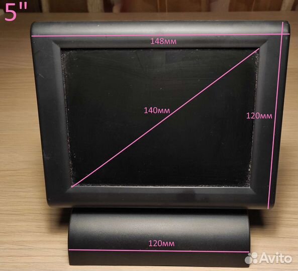 Монитор 5,5дюйма, аналоговый, корпус, подставка