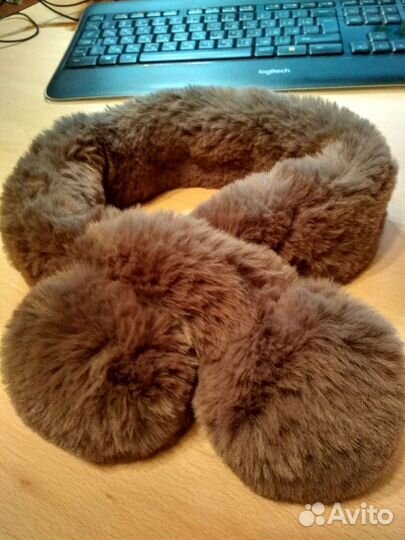 Меховой шарф женский