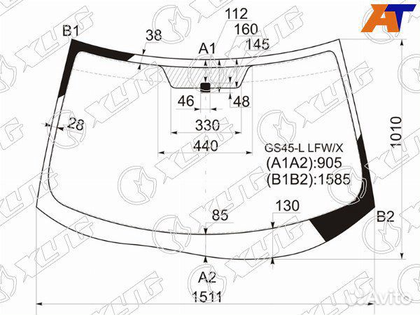 Стекло лобовое mitsubishi outlander