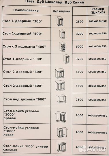 Кухня Селена фарфор/синий мдф 2,51 м