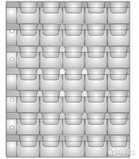 Листы под монеты в альбом типа optima 200 х 250