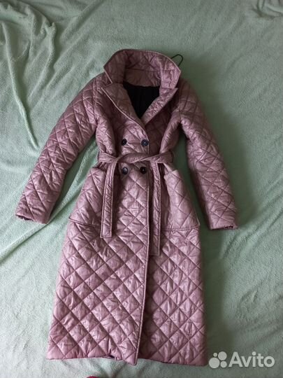 Стёганный плащ пальто