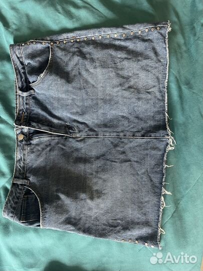 Юбка джинс мини 50-52 летняя